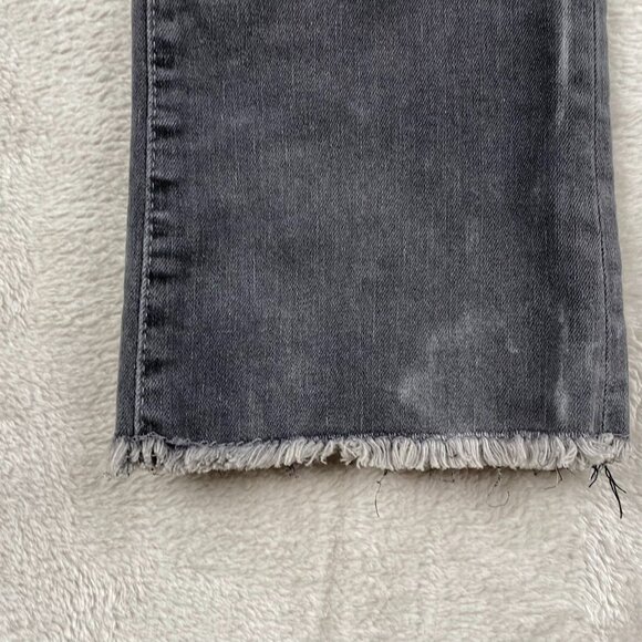 Free People Women's Jeans Size 27 Black Bootcut Frayed Hem Denim - Picture 5 of 10